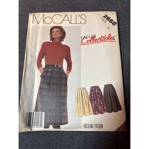 McCalls 2668 Size 10 Skirt Sewing Pattern Vintage 1986 Uncut - Picture 1 of 5